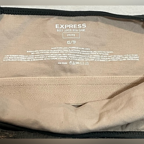 Express Best Loved Bra Cami Elegant Lace Stretch Top in Green/Tan XS - Picture 11 of 11